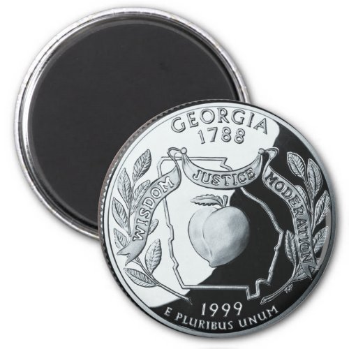 Faux Georgia State Quarter Magnet