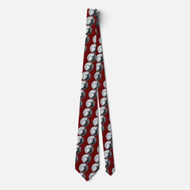 Faux Georgia State Quarter Neck Tie (Front)