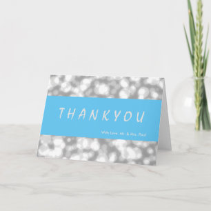 Faux glamorous modern elegant plain thank you card