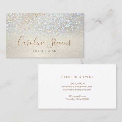 FAUX glitter background Business Card Zazzle