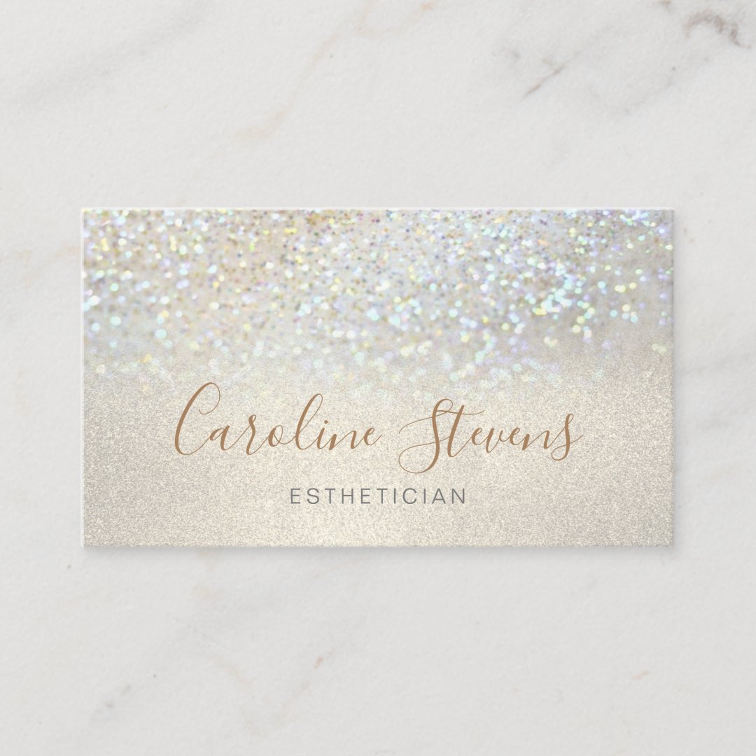 FAUX glitter background Business Card | Zazzle