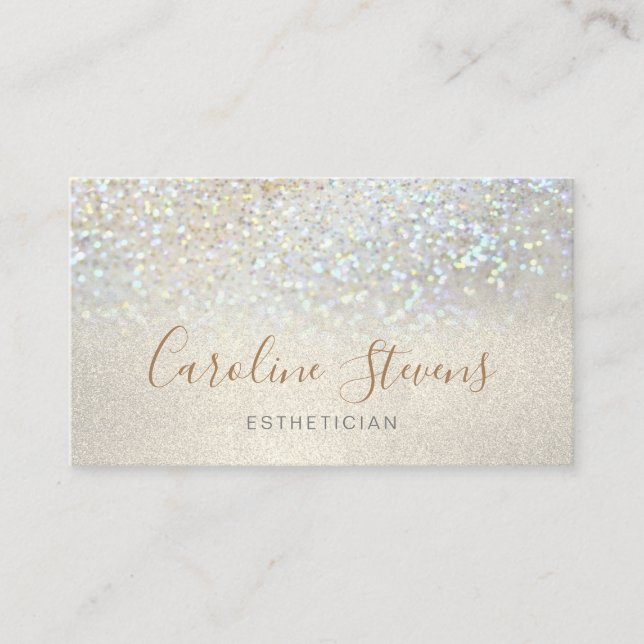 FAUX glitter background Business Card (Front)