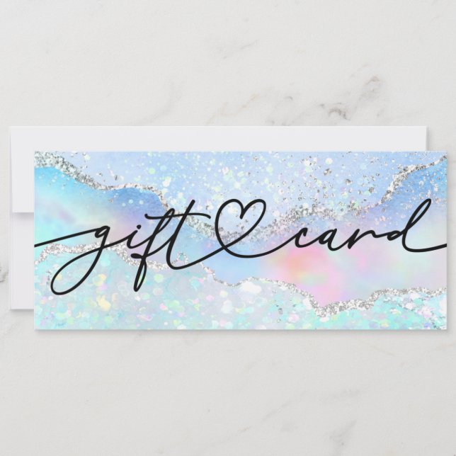 faux glitter background gift certificate (Front)