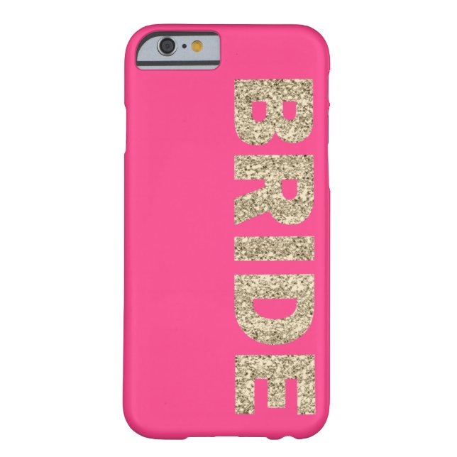 Faux Glitter Bride iPhone 6 Case in Pink (Back)