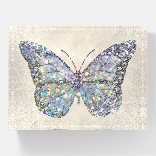 FAUX glitter butterfly  Paperweight
