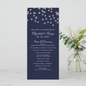 FAUX Glitter confetti navy and silver Programs (Standing Front)