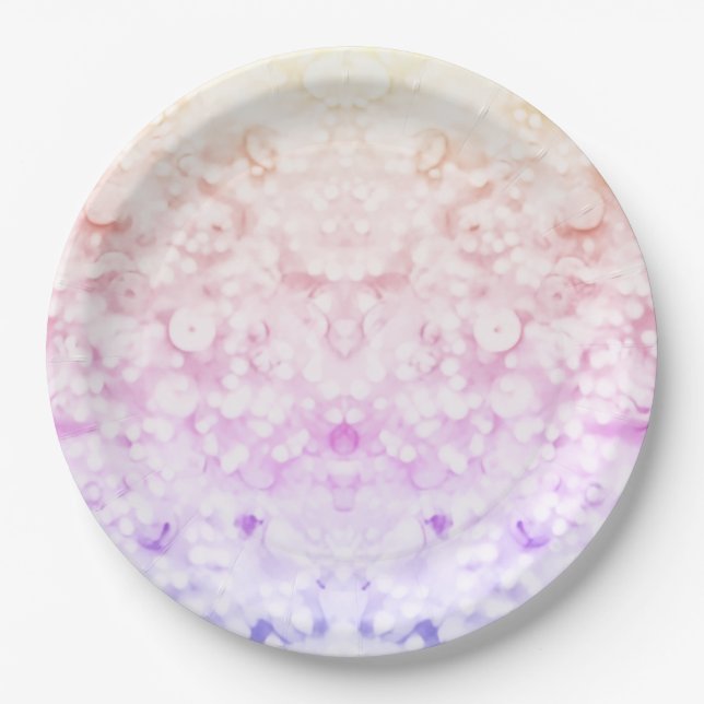 Faux Glitter Confetti Paper Plates (Front)