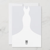 Faux Glitter Diamond Dress Bridal Shower Invite (Back)