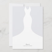 Faux Glitter Dress Burgundy Bridal Shower Invite (Back)