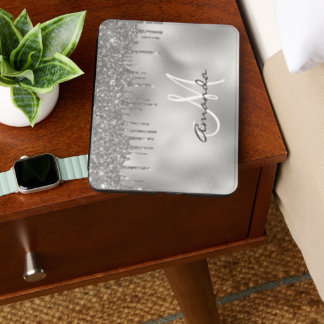 Faux Glitter Drips Personalized Monogram Kindle Cover
