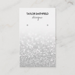Faux Glitter Earring Display Business Card