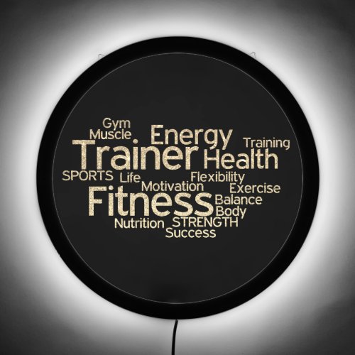 Faux Glitter FitnessPersonal Trainer LED Sign