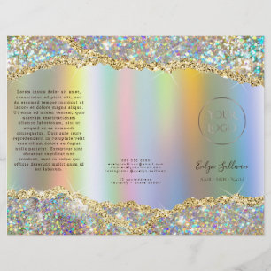 Faux glitter foil sequin brochure