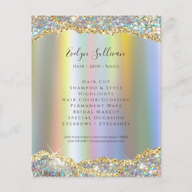 Faux glitter foil sequin flyer (Front)