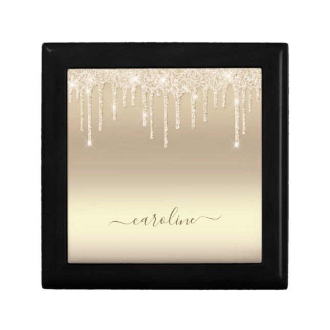 Faux Glitter Gold - Customizable Gift Box (Front)