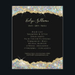 Faux glitter gold sequin flyer<br><div class="desc">elegant beauty salon flyer</div>