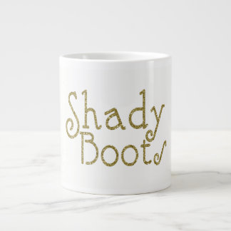 Faux Glitter Gold Shady Boots Giant Coffee Mug