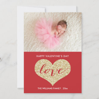 Faux Glitter Heart | Valentine's Day Cards
