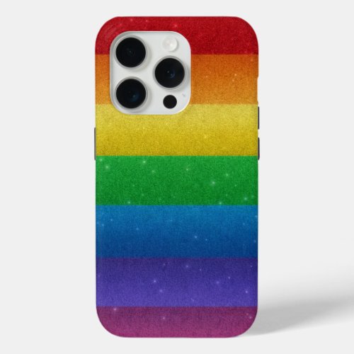 Faux Glitter LGBTQ Pride Rainbow Flag Phone Case