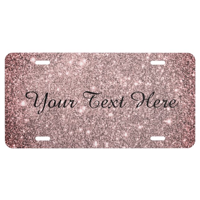 Faux Glitter License Plate (Front)
