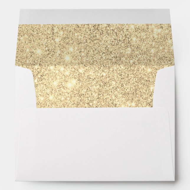 Faux Glitter Lined Envelope (Back (Bottom))