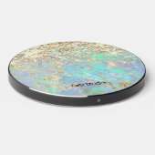 faux glitter opal design wireless charger  (Front 2)