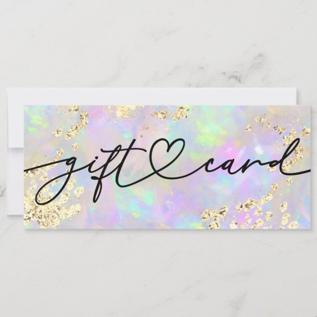 faux glitter opal gift certificate (Front)