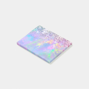 faux glitter opal post-it notes