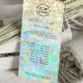 faux glitter opal rack card