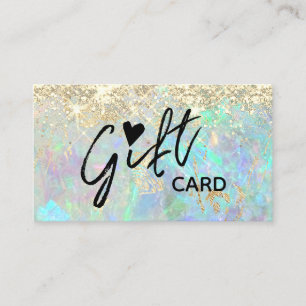 faux glitter opal texture gift certificate