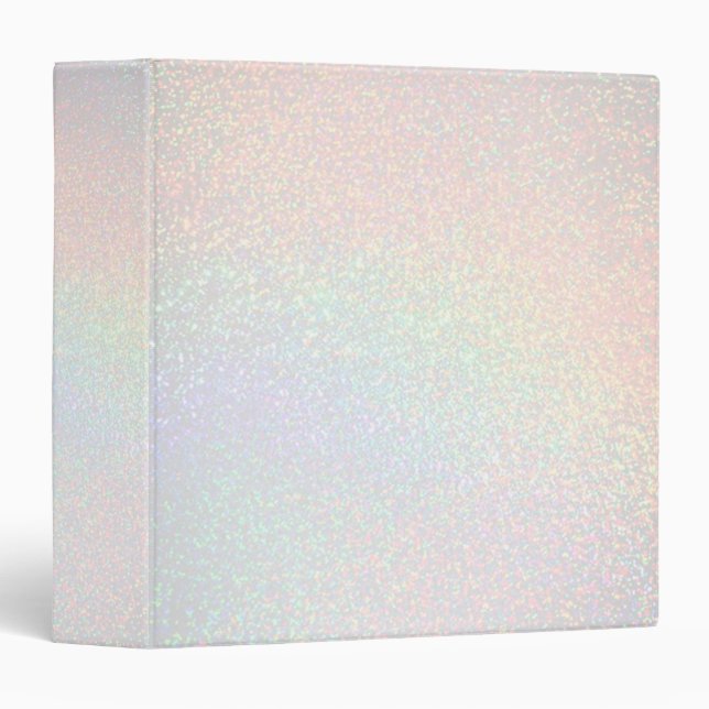 faux glitter pastel rainbow 3 ring binder (Front/Spine)