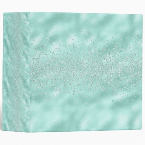 Faux Glitter Pastel Sparkle Elegant Shiny Chic 3 Ring Binder