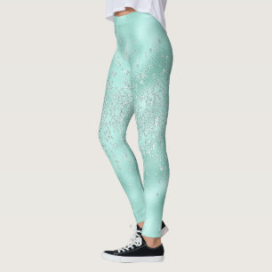 Faux Glitter Pastel Sparkle Elegant Shiny Chic Leggings