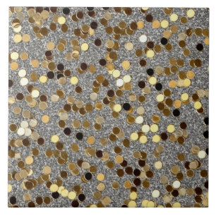 Faux glitter pattern lovers ceramic tile