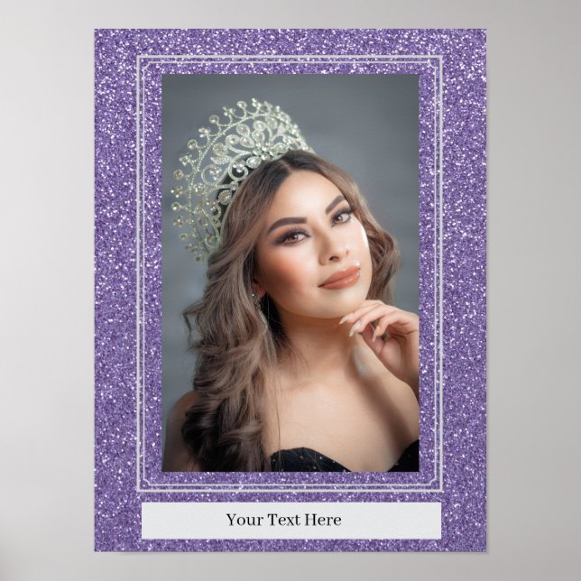 Faux Glitter Personal Portrait Poster (Front)