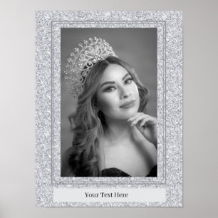 Faux Glitter Personal Portrait Poster