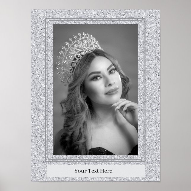 Faux Glitter Personal Portrait Poster (Front)
