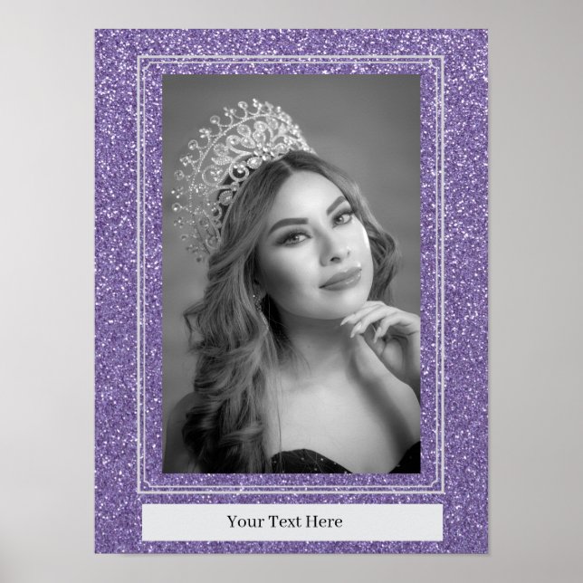 Faux Glitter Personal Portrait Poster (Front)