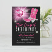 Faux Glitter Pink Disco Cowgirl Sweet 16 Party Invitation | Zazzle