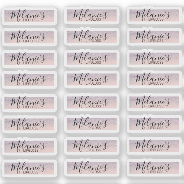 Faux Glitter Pink Lip Gloss Logo Branding    Sticker (Front)