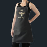 faux glitter queen bee apron<br><div class="desc">please note this is a printed product with no real glitter</div>