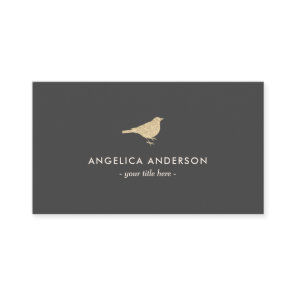 Faux Glitter Sparrow Business Card