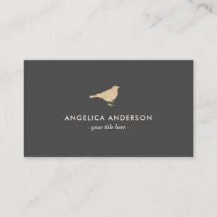 Faux Glitter Sparrow Business Card