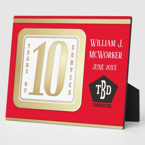 FAUX GOLD 10 year employee service award