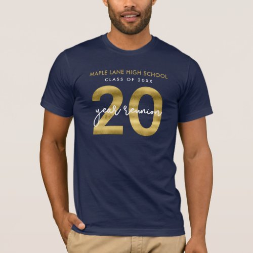 Faux Gold 20 Year Class Reunion T_Shirt