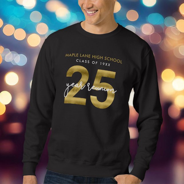 Faux Gold 25 Year Class Reunion Sweatshirt (Creator Uploaded)