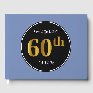 Faux Gold 60th Birthday Guest Book