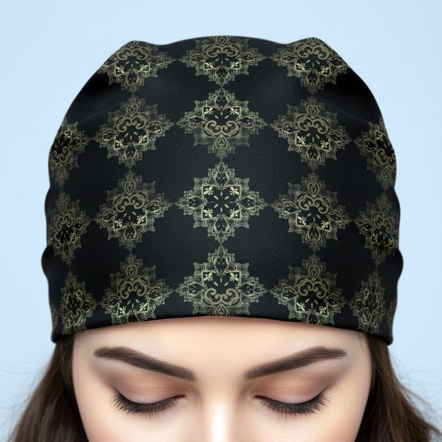 Faux Gold and Black Decorative Pattern Bandana (Creator Uploaded)