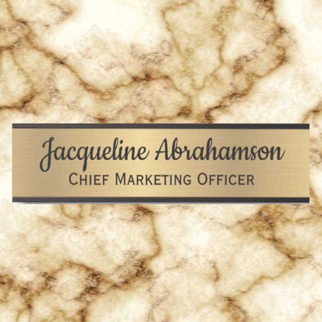 Faux Gold and Black Office Door Sign No Logo (Creator Uploaded)