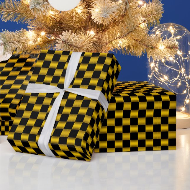 Faux Gold And Black  Wrapping Paper (Holidays)